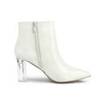 thumbnail image 3 of Unique Bargains Bottines à Talon Bloc à Bout Pointu à Talon Transparent pour Femmes, 3 of 7