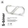 thumbnail image 3 of Klean Kanteen Steel S-Biner 3 - Stainless Steel Carabiner Clip - Dual Carabiner - Stainless Steel - Water Bottle Carrier - Not for Climbing - Number 3 Type, 3 of 8