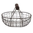 thumbnail image 4 of WEAVILUX Premium Iron and Wood Storage Basket for Bread and Fruit - Black, 4 of 6