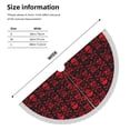 thumbnail image 6 of Christmas Tree Skirt, Red Skulls With Crossbones Christmas Tree Decorations Indoor, Tree Skirts Mat With Tassel Trim for Halloween New Year Holiday Christmas Party Decor 30 Inches, 6 of 7