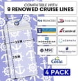 thumbnail image 3 of Cruise Luggage Tags Essentials 4 Sets with Zip Seal and Steel Loops + 2 Cruise Lanyard Detachable ID Holder Badge + 4 Cruise Cabin Magnetic Hooks (27lbs) - fits All Cruise line (Big tag Set), 3 of 9