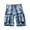 V426 Blue, variant on Mens Shorts With Pocket Loose Fitting Plaid Print Fashionable Shorts Blue Size 29