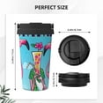 thumbnail image 3 of Logiee Beach Flamingo Trio Print Stainless Steel Coffee Tumbler, Travel Coffee Mug, Insulated Coffee Mug with Lid, Spill Proof Coffee Cup, Portable Thermal Mug, 3 of 8