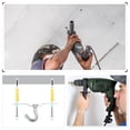 thumbnail image 2 of Uxcell 79mm Ceiling Hooks Wall Mount Hanger Galvanized Iron, 4 Count, 2 of 5