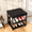 Black - 1 Seat, variant on 2-Seat Shoe Bench with Cushion, 2-Tier Entryway Shoe Rack Organizer, Adjustable Shelf, Brown
