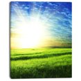 thumbnail image 2 of Bright Green Field At Sunrise - Oversized Landscape Canvas Art, 2 of 3