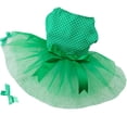 thumbnail image 2 of St. Patrick's Day Dog Dress with Green Bow - Lucky Shamrock Pet Tutu Skirt, Irish Green Tulle Dress for Small Dogs and Cats, Festive Puppy Party Apparel(Green, L), 2 of 3
