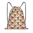 thumbnail image 1 of Fotbe Christmas Hat bear Bolsa Mochila con Cordón Estampada, Bolsa de Gimnasio Deportiva, Bolsa Cinch, Bolsa con Cordón para Hombres y Mujeres-Small, 1 of 6