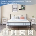 thumbnail image 4 of Cama Matrimonial de Metal, Color Negro (Sin Colchón, 197*141cm), 4 of 8
