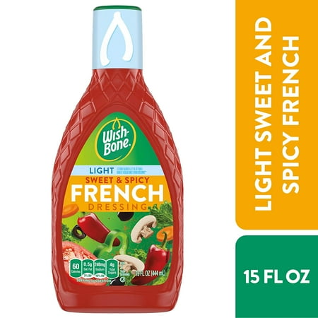 Wish-Bone Salad Dressing, Light Sweet & Spicy French, 15 oz