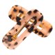 thumbnail image 4 of 2 pinzas para el cabello con ácido acético, estilo leopardo, cuadradas, para mujeres y niñas (1 par, marrón y negro)., 4 of 7