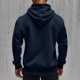thumbnail image 7 of Havenx Full Zip Hoodies for Men Long Sleeve Drawstring Hoodies with Pockets Hooded Sweatshirts Gym Hiking Outdoor Fall Winter Athletic Outfits,Navy 2XL, 7 of 7
