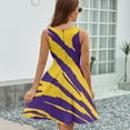 thumbnail image 6 of Purple And Gold Tailgate Swag - Claw Marks Women's Tank Dress V Neck Sleeveless Summer Sundress, 6 of 7