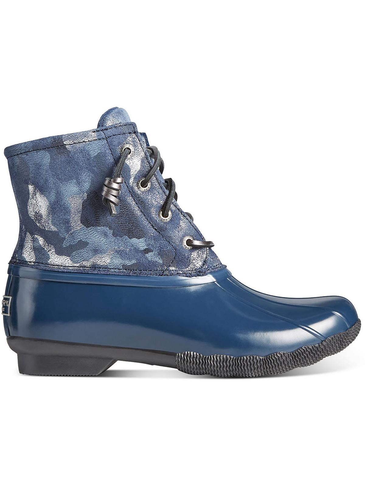 Sperry Womens Saltwater Metallic Camo Rain Boots