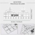 thumbnail image 4 of 90 Degree Double Strip Quilt Ruler, 10 Inch Acrylic Quilting Triangle Rulers, Non-Slip Quilting Rule, 4 of 5