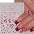 thumbnail image 2 of Pegatinas de uñas Quezadyl, 8 hojas, diseño de corazón para San Valentín, 2 of 9