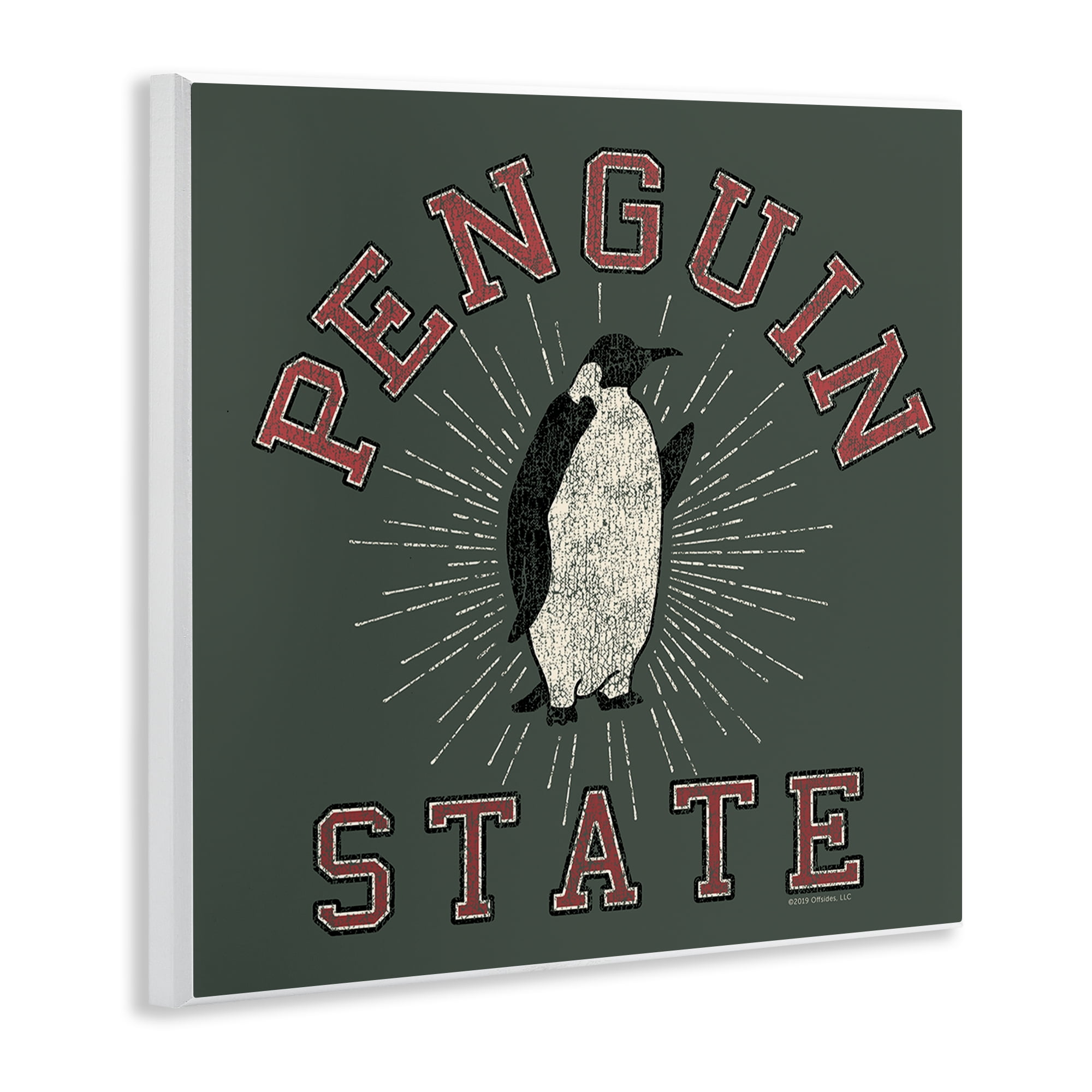 Stupell Industries Vintage Penguin State Animals Painting Unframed Art Print Wall Art, 12 x 12