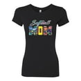 thumbnail image 2 of Wild Bobby, Colorful Softball Mom, Mother's Day, Women Slim Fit Junior Tee, Black, Small, 2 of 3