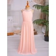 thumbnail image 5 of Runhomal Teenager Kids Flower Girl Dress Sequins Halter Neck Chiffon Wedding Party Prom Ball Gowns Pearl Pink 14, 5 of 7