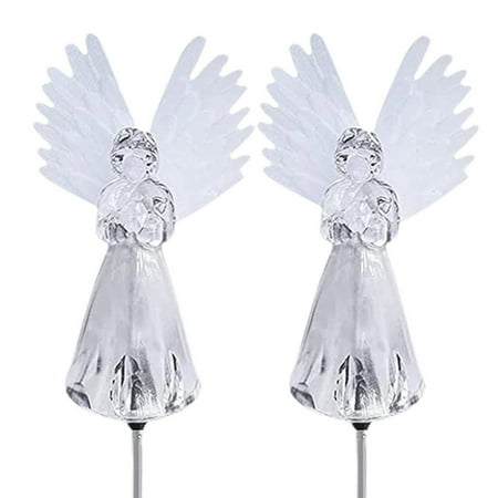 

Famure Garden Solar Light - Solar Powered Angel Lights - Retro Resin Angel Light Garden Decorative Lights Cemetery Decorations for Grave Patio Lawn