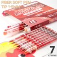 thumbnail image 4 of Acrylic Paint Marker 12 Color Soft Brush Tip Liquid Acrylic Paint Pen for Drawing on Paper Stone Rock Canvas Wood Glass Multicolor, 4 of 4