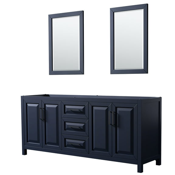 Wyndham Collection Wcv252580dcxsxxm24 Daria 79" Double Free Standing Vanity Cabinet - Dark