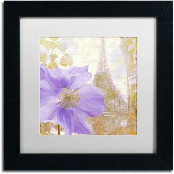 Trademark Fine Art "Purple Paris II" Canvas Art by Color Bakery White Matte, Black Frame