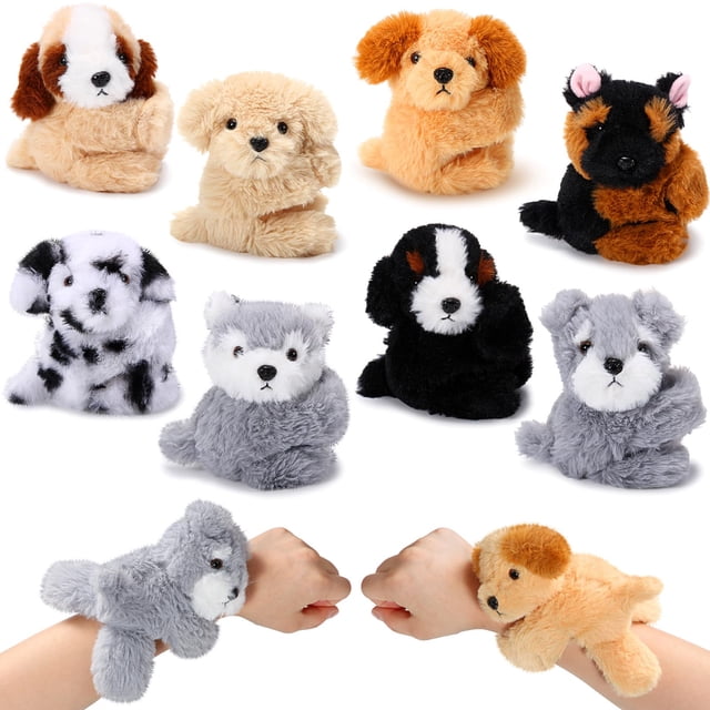 Pulseras Liliful de peluche con forma de gato, 20 cm, para niños, paquete de 8
