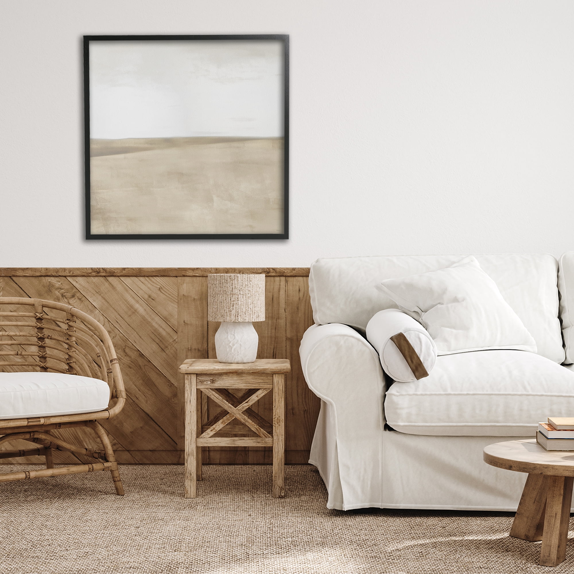 Stupell Industries Muted Smooth Hills Black Framed Giclee Art, design by Dan Meneely
