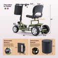 thumbnail image 2 of 4-Wheel Electric Mobility Scooter for Seniors, Foldable Powered Mobility Scooter,14 Miles Range, 300 Lbs Weight Capacity, Lightweight Travel Scooter with Basket & LED Headlight for Shopping Travel, 2 of 7