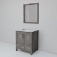 thumbnail image 5 of Jacques 30 in. W Distressed Grey Bath Vanity, Carrara Marble Topand 28 in. Mirror, 5 of 9