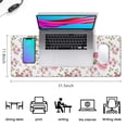 thumbnail image 5 of Long Mouse Pads for Desk,Pioneer Flower Floral Print Pattern Desk Mats on Top Of Desks, Desk Mouse Pad Extra Large with 3mm Non-Slip Base and Stitched Edge for Gaming,Office,Work,Home 31.5"x11.8", 5 of 6