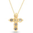thumbnail image 4 of SAVEARTH DIAMONDS 1/2 Carat Round Cut Lab Created Moissanite Diamond Cross Pendant Necklace In 10K Solid Yellow Gold Jewelry For Women With 18" Chain (G-H Color, VVS1 Clarity, 0.50 Cttw), 4 of 7