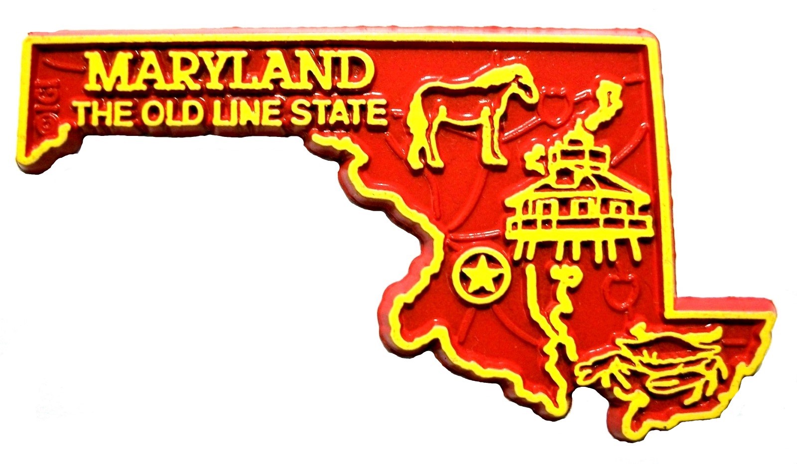Maryland The Old State Line Map Fridge