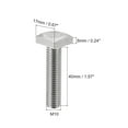 thumbnail image 2 of Square Head Bolt, 5 Pack M10x40mm 304 Stainless Steel Grade C Square Screws, 2 of 5
