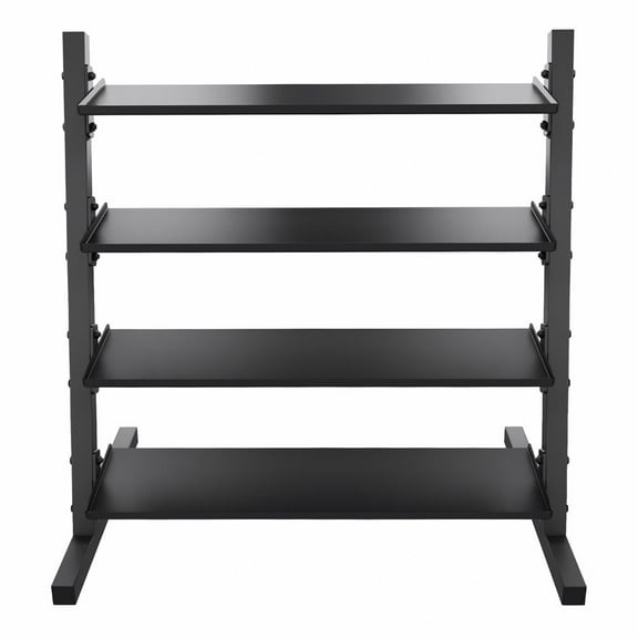 Power Systems 4 Tier Dumbbell Rack – Steel Weight Rack for Neoprene/Vinyl Dumbbell Weights 1–15 lb