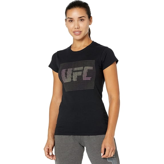 UFC Officially Licensed Womens Halftone T-Shirt Small Black