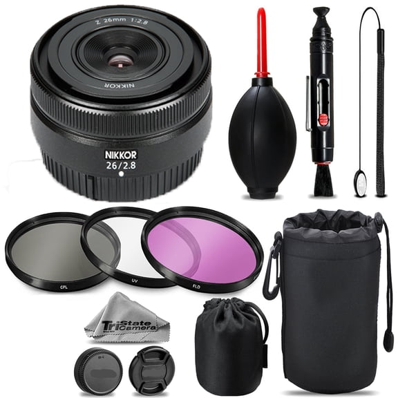 Nikon NIKKOR Z 26mm f/2.8 Lens  UV   FLD   CPL   Blower Brush   Lens Pen (International Version)
