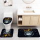 thumbnail image 5 of Juego de 4 cortinas de ducha para baño, juego de cortinas de ducha de poliéster con alfombras de baño, juego de baño con patrón pintado de corona de chimpancé con fondo negro con cortina de ducha y, 5 of 8
