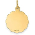 thumbnail image 3 of Solid 14k Yellow Gold Love Sentinment Engraveable Charm - 23mm, 3 of 6