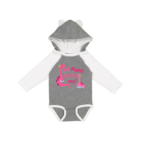 

Inktastic My Mema Loves Me Girls Gift Gift Baby Girl Long Sleeve Bodysuit