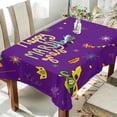 thumbnail image 4 of 60"x120" Mardi Gras Tablecloth, Waterproof Washable Polyester Square Table Cover, Durable Tablecloth for Kitchen Dining Table Party Decor, 4 of 7