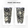 thumbnail image 3 of Fotbe Abstract Cat Faces Pattern Pattern 20 oz Tumbler Stainless Steel Vacuum Insulated Coffee Ice Cup Double Wall Travel Flask Leak-proof Coffee Cup-Without Straw, 3 of 8