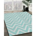 thumbnail image 2 of Ahgly Company Indoor Square Patterned Blue Novelty Area Rugs, 8' Square, 2 of 6