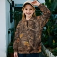 thumbnail image 2 of Uorisanigo Girls Half Zip Cropped Pullover Sweatshirt Oversized Sweatshirts Hunting Tree Camo Forest Long Sleeve Athletic Tops Fall Fashion Outfits Clothes Kids Hoodies Size 5-6, 2 of 7