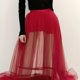 thumbnail image 2 of Conjunto de vestido de ballet de gasa de color liso para mujer - Material de poliéster, talla única, cintura elástica, adecuado para bodas/ocasiones informales, 2 of 4