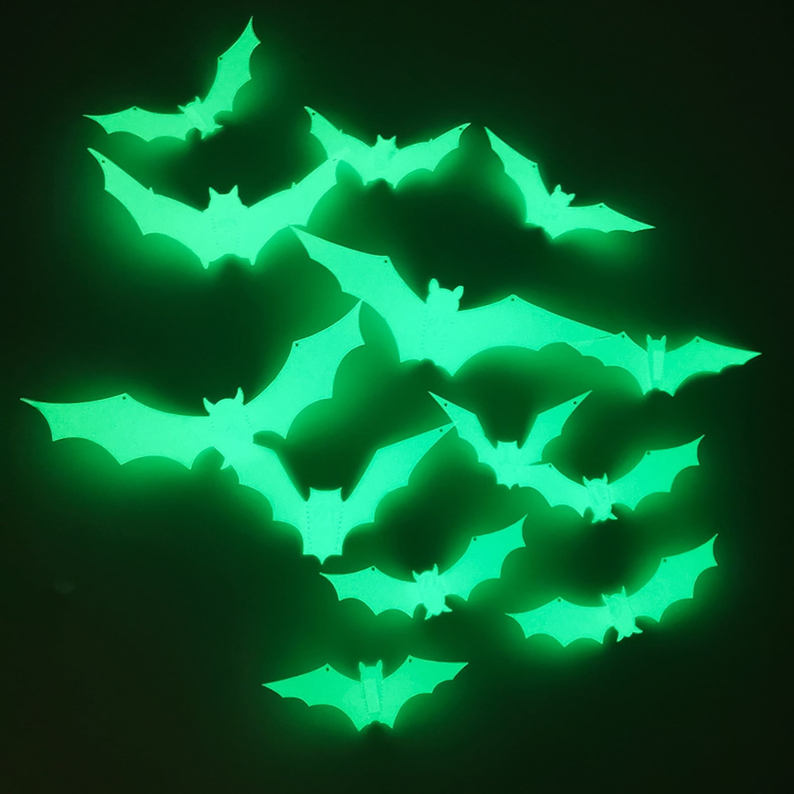 Party Supplies 3D Decoration Realistic Glowing Scary Bats Wall Sticker Peel and stick wallpaper