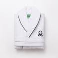 thumbnail image 1 of Bata de baño L/XL blanco 360gsm 100% algodón Benetton, 1 of 3