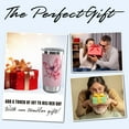 thumbnail image 6 of Goddaughter 20oz Stainless Steel Double Wall Tumblers from Godmother - Butterfly Inspirational Gift (Pink), 6 of 7