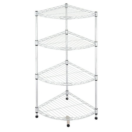 Bath Bathroom Corner Shelf - Ktaxon 4-Tier Corner Rack Display Shelf Kitchen Bathroom Storage Wire Shelving,White